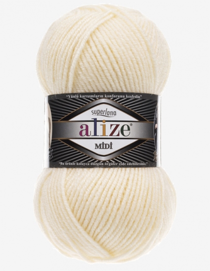 ALİZE SUPERLANA MİDİ 01-Krem